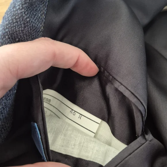 Stafford Blue Checkered Blazer - Picture 7 of 7